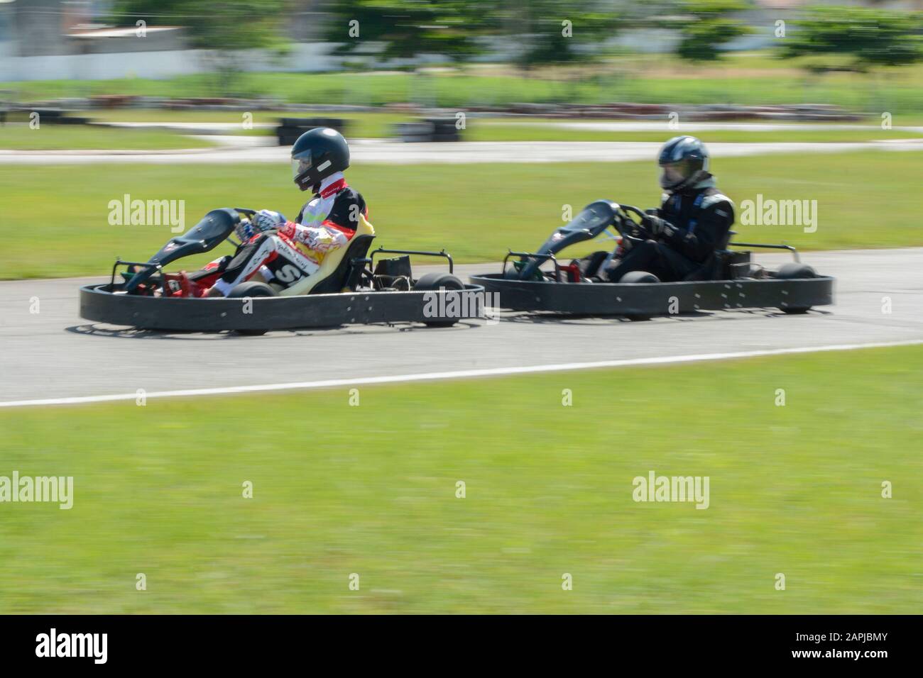 Race Go Kart Track Motion Blur High Resolution Stock Photography And Images Alamy