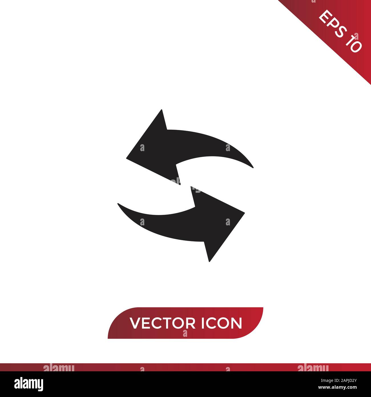 Refresh vector icon in modern design style for web site and mobile app Stock Vector