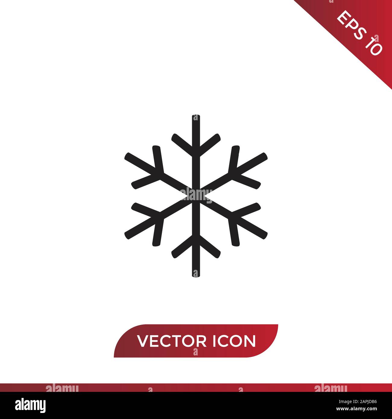 Snowflake vector icon in modern design style for web site and mobile app Stock Vector