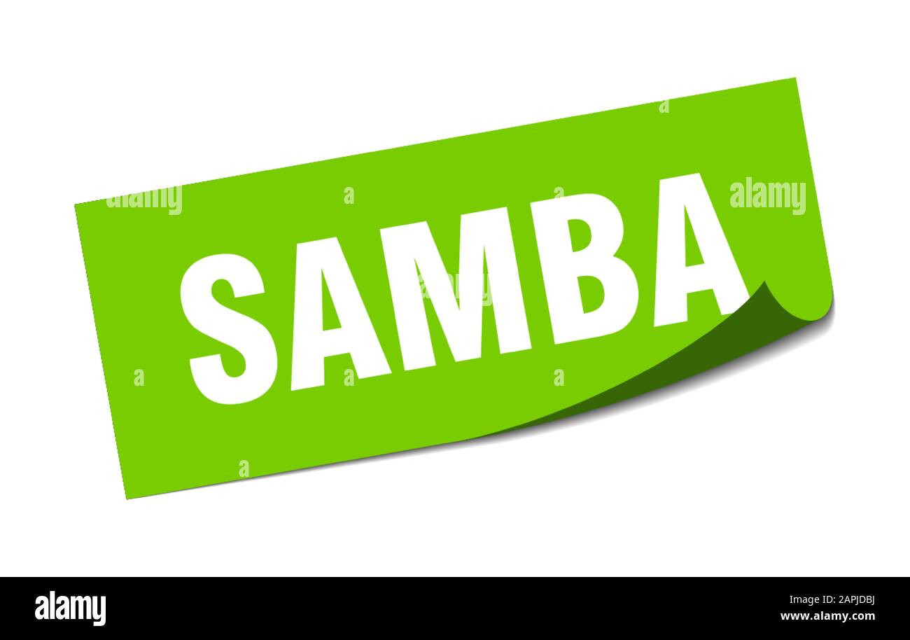samba sticker. samba square sign. samba. peeler Stock Vector Image ...