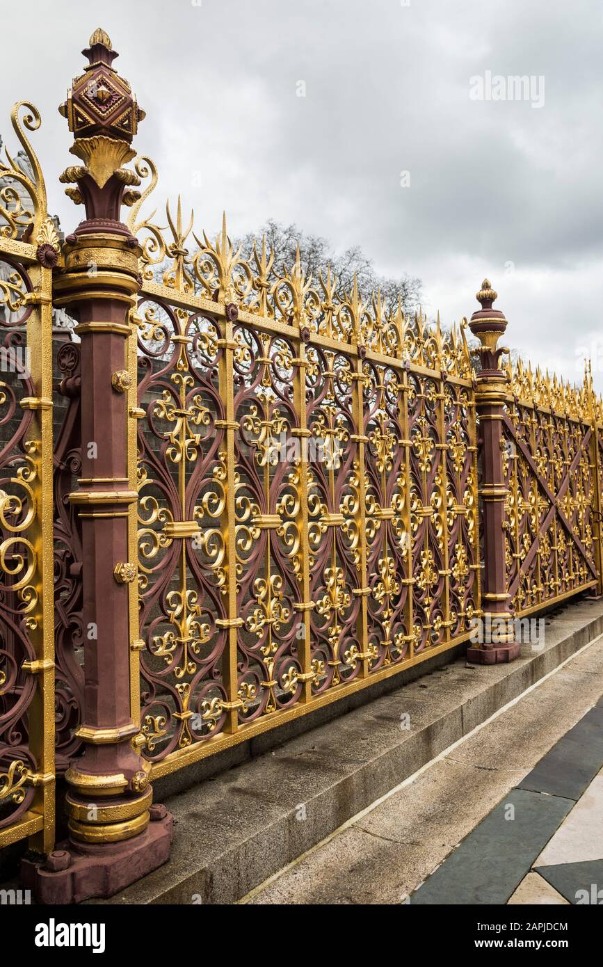 Victorian wrought iron railings painted hires stock photography and