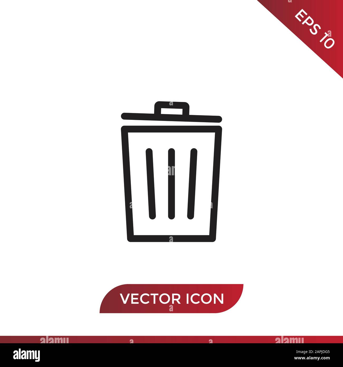 Delete vector icon in modern design style for web site and mobile app Stock Vector