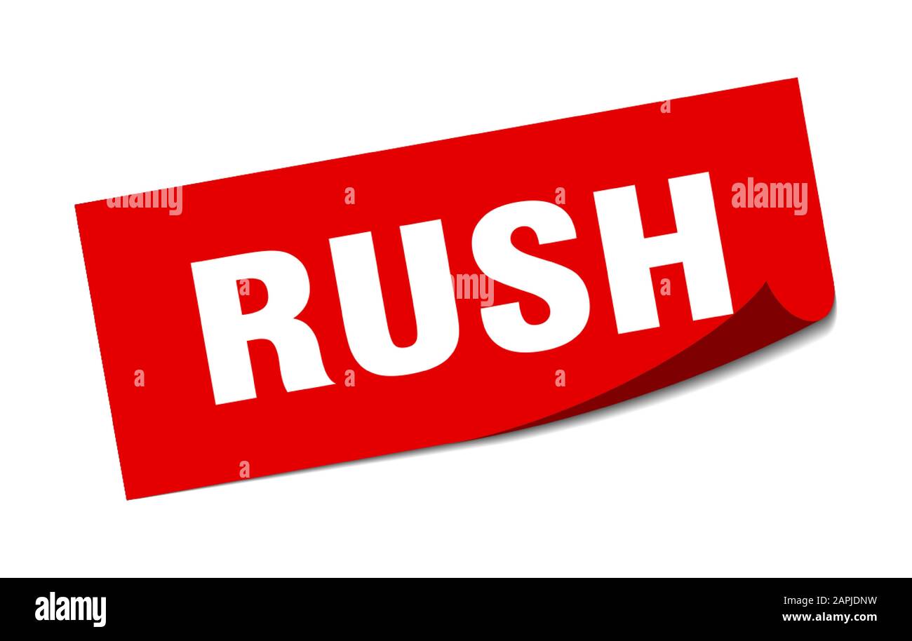 rush sticker. rush square sign. rush. peeler Stock Vector Image & Art ...