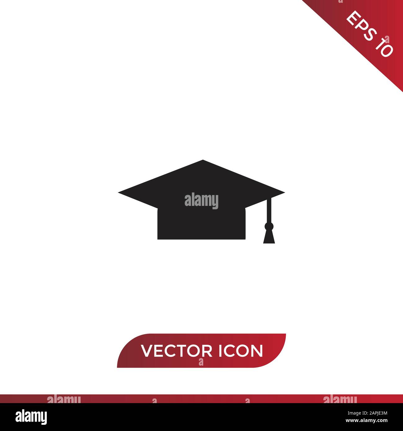 Graduation Cap Vector Icon Graduation Hat Symbol In Modern Design