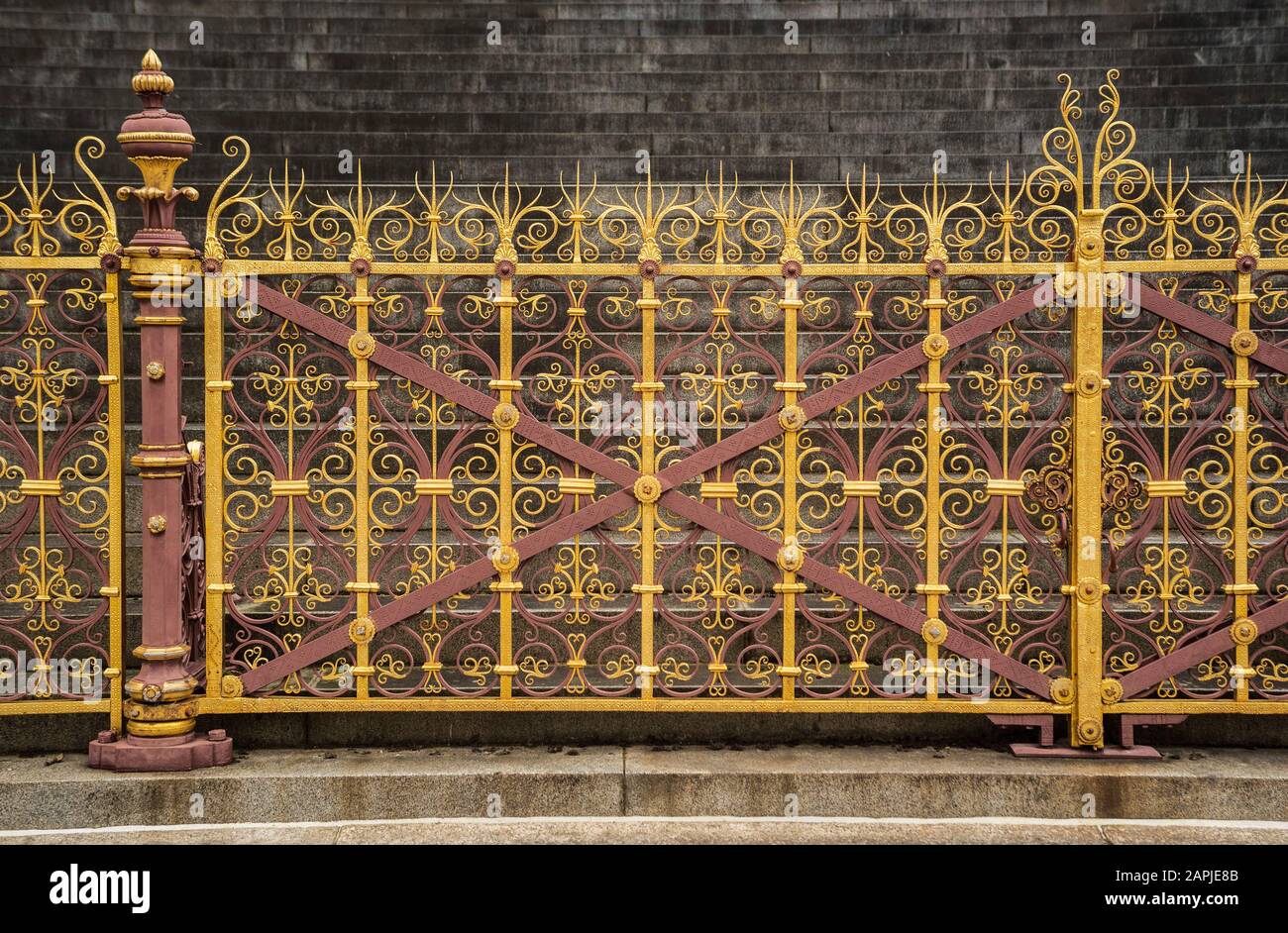 Ornate Wrought Iron Fence Stock Photos & Ornate Wrought Iron Fence