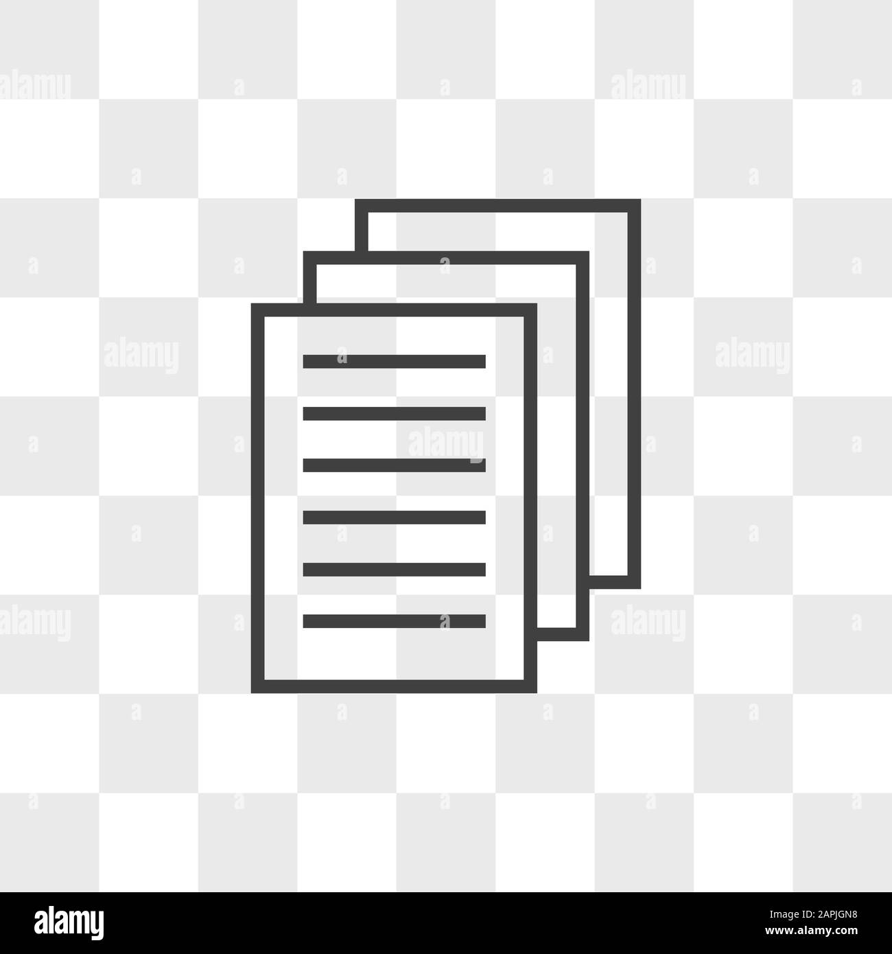 Documents vector icon in modern design style for web site and mobile