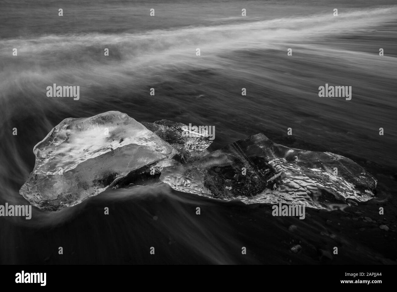 Iceberg at Jokulsarlon beach. Iceland Stock Photo