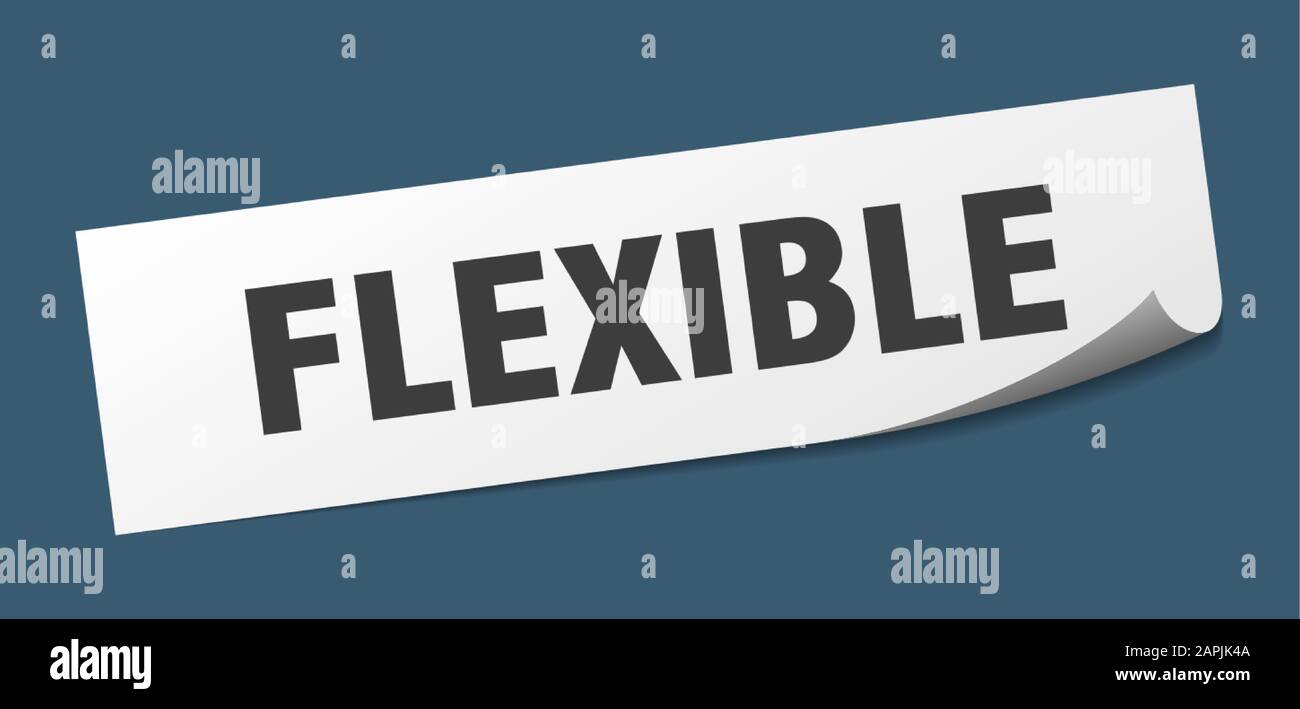 flexible sticker. flexible square sign. flexible. peeler Stock Vector