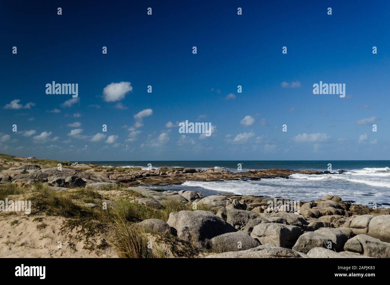 Beach in Punta Del Diablo, Uruguay. February 2018. Stock Photo