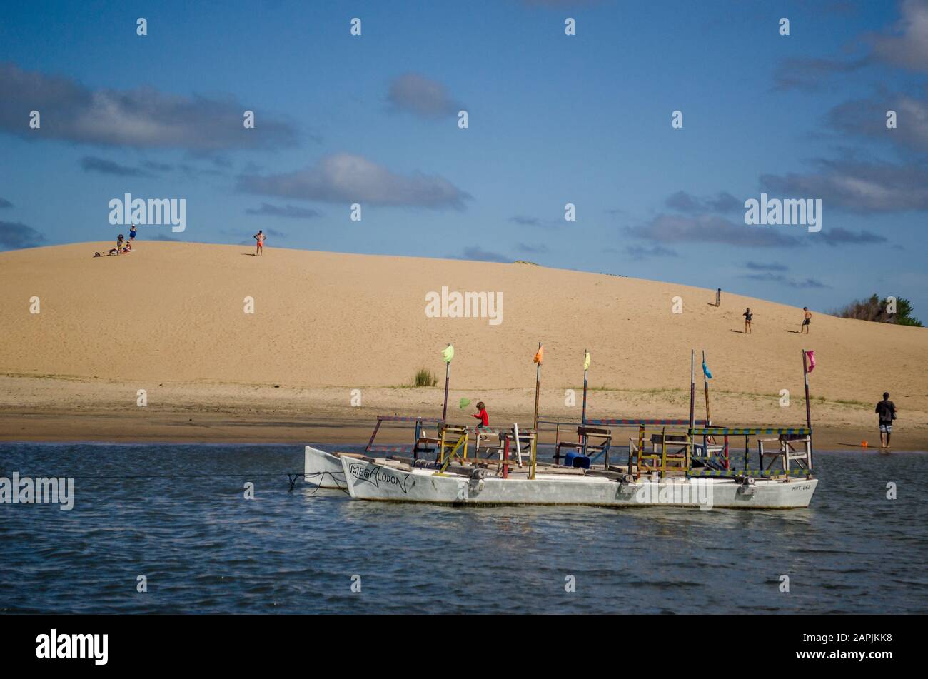 Beach landscapes and dunes in Barra de Valizas, Uruguay. February 2018. Stock Photo