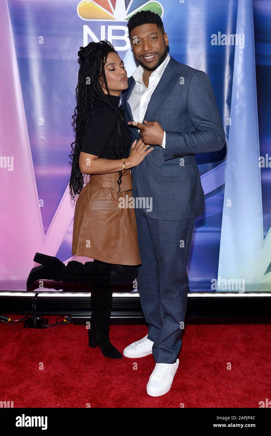 New York, USA. 23rd Jan, 2020. (L-R) Freema Agyeman and Jocko Sims attend the NBC New York Press Junket at the Four Season Hotel in New York, NY, January 23, 2020. (Photo by Anthony Behar/Sipa USA) Credit: Sipa USA/Alamy Live News Stock Photo