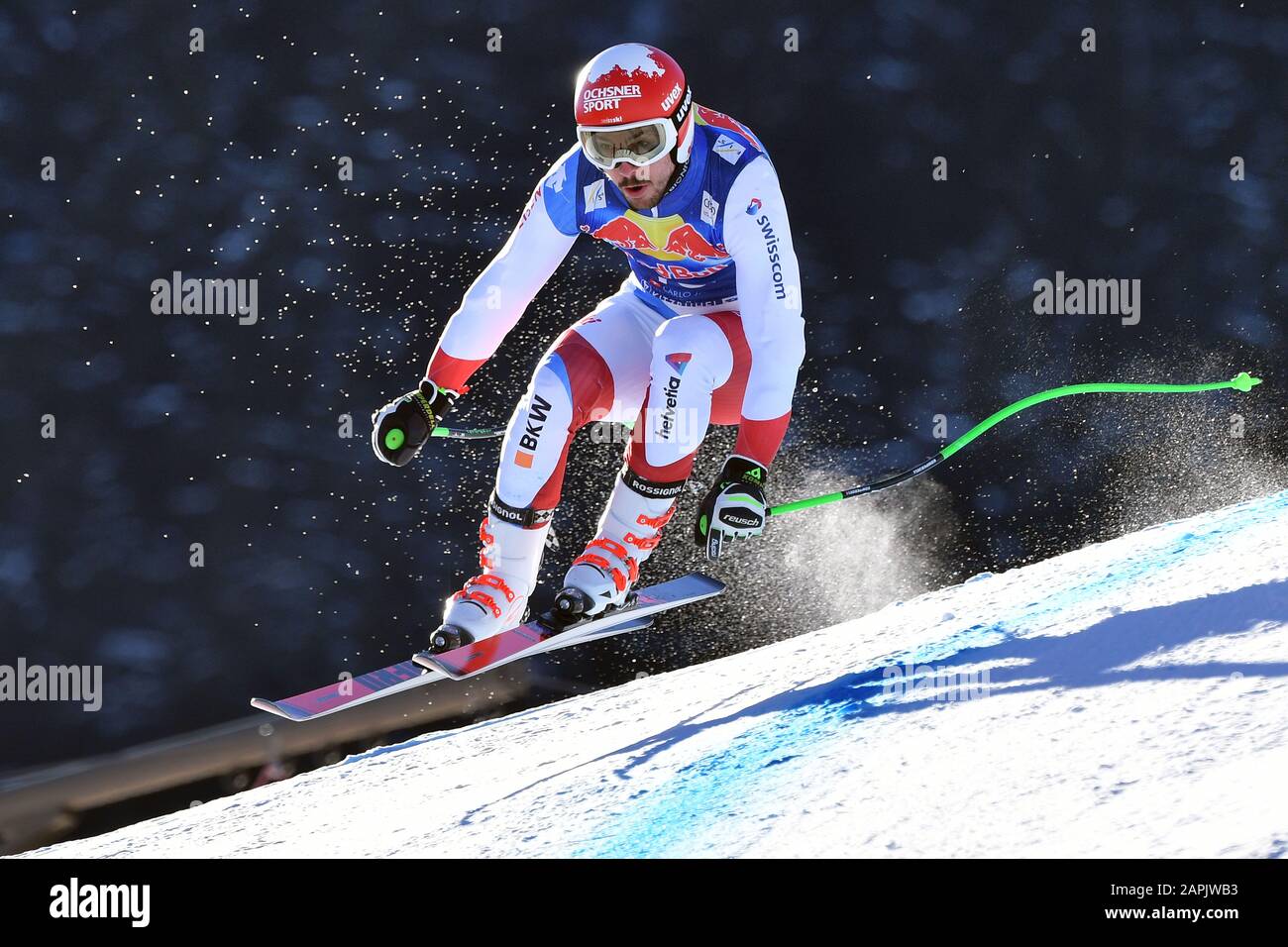 Carlo JANKA (SUI), action, alpine skiing, training, 80. Hahnenkamm race 2020, Kitzbuehel, Hahnenkamm, Streif, departure, January 23, 2020 | usage worldwide Stock Photo