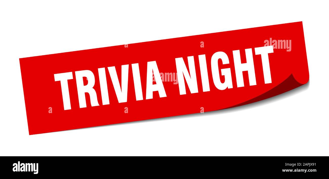 Trivia sign red sticker hi-res stock photography and images - Alamy