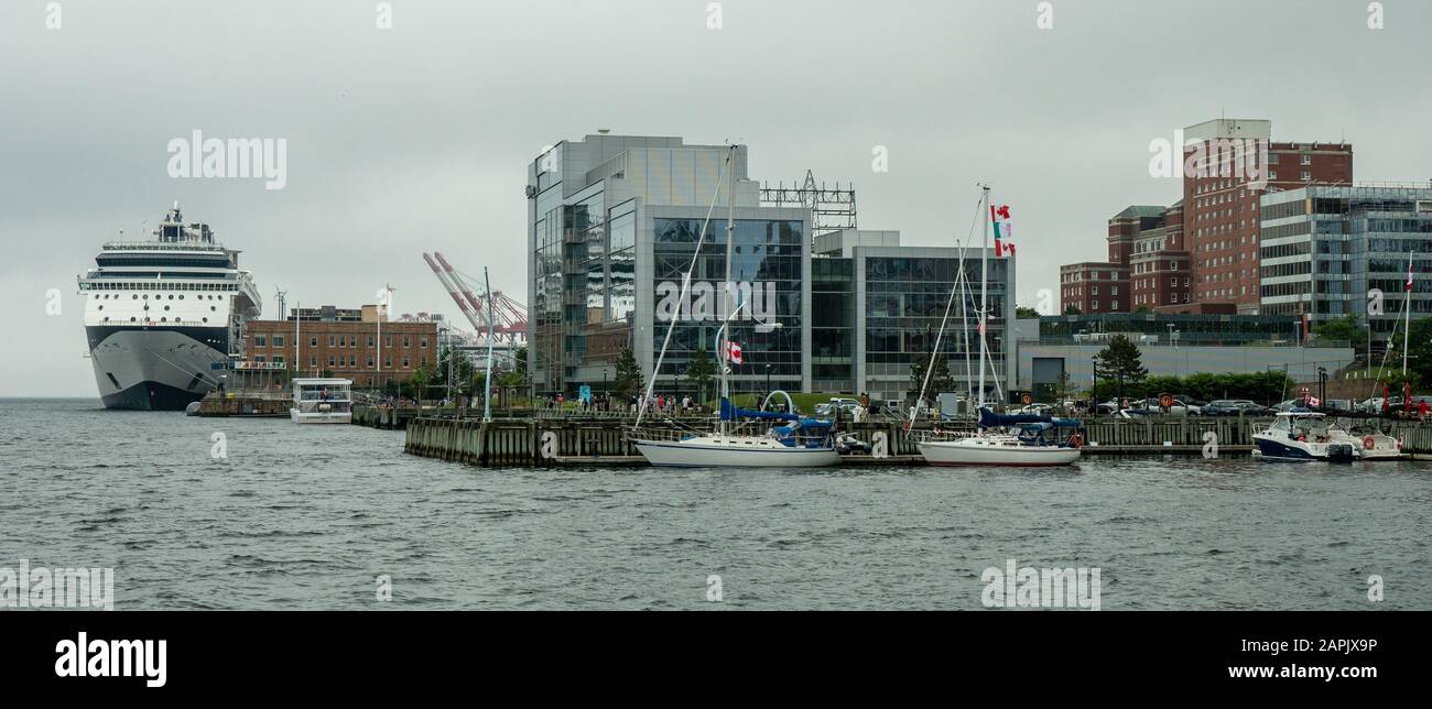 Halifax waterfront with cruise ship Stock Photo Alamy