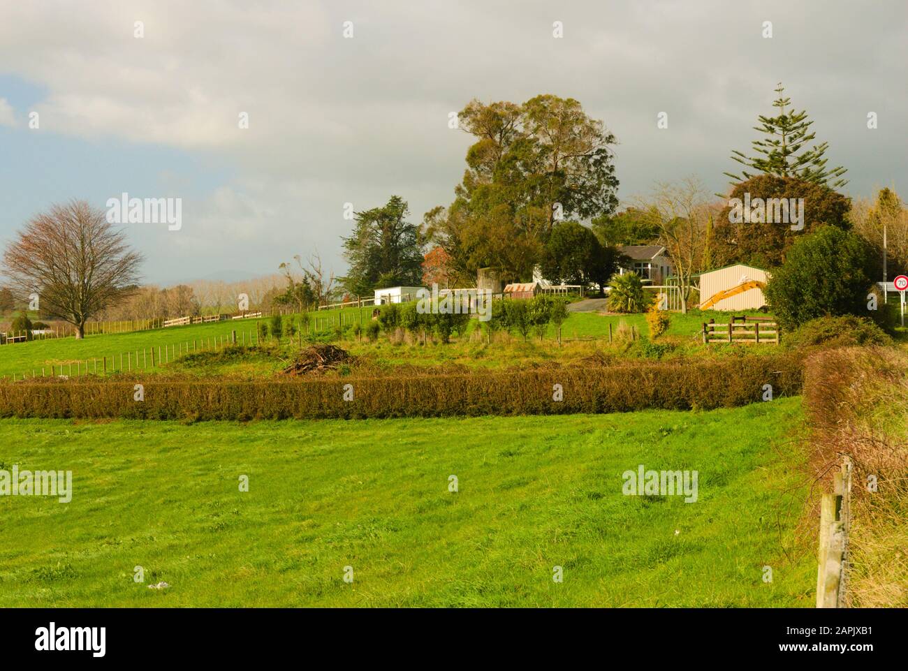 Agricultural land, Waikato Region, North Island, New Zealand Stock Photo Alamy