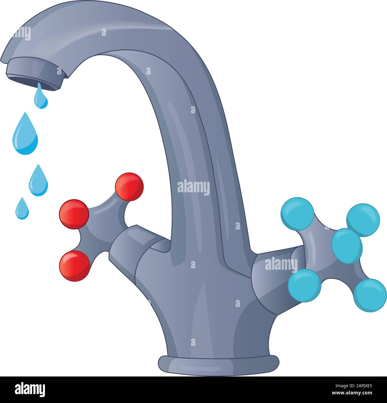 Water faucet isolated on white background Stock Vector Image & Art - Alamy