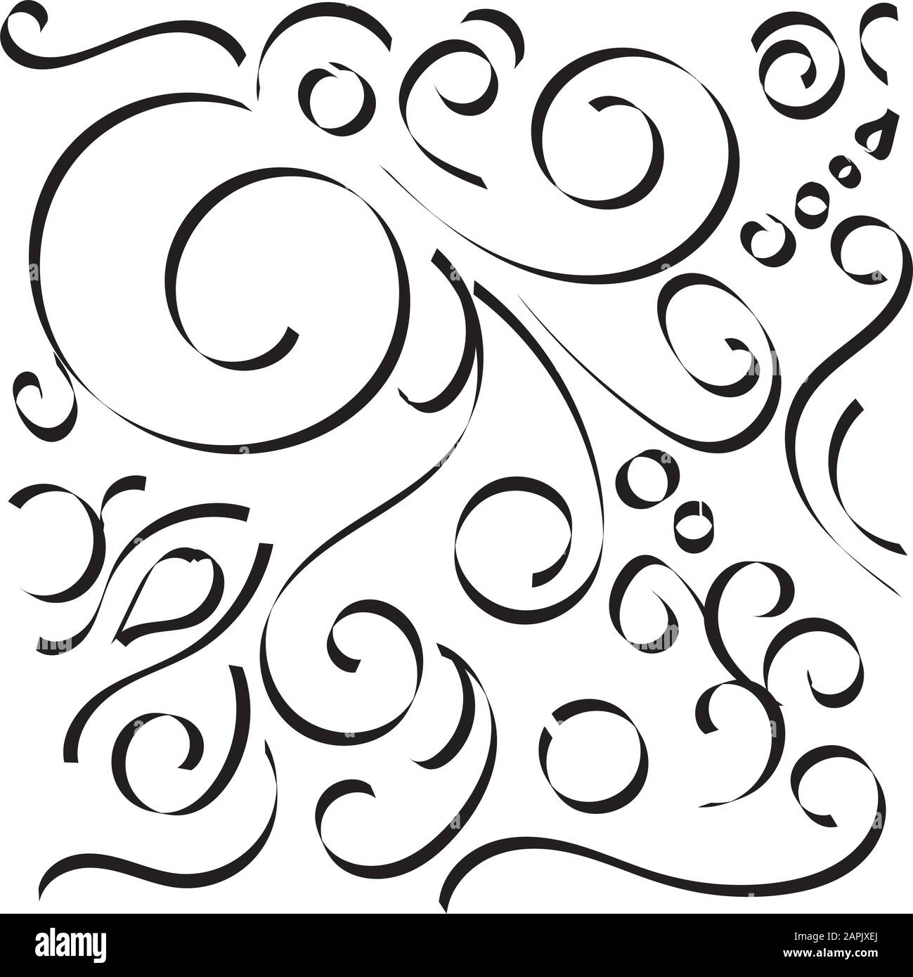 Swirl design element in doodle style Stock Vector Image & Art - Alamy
