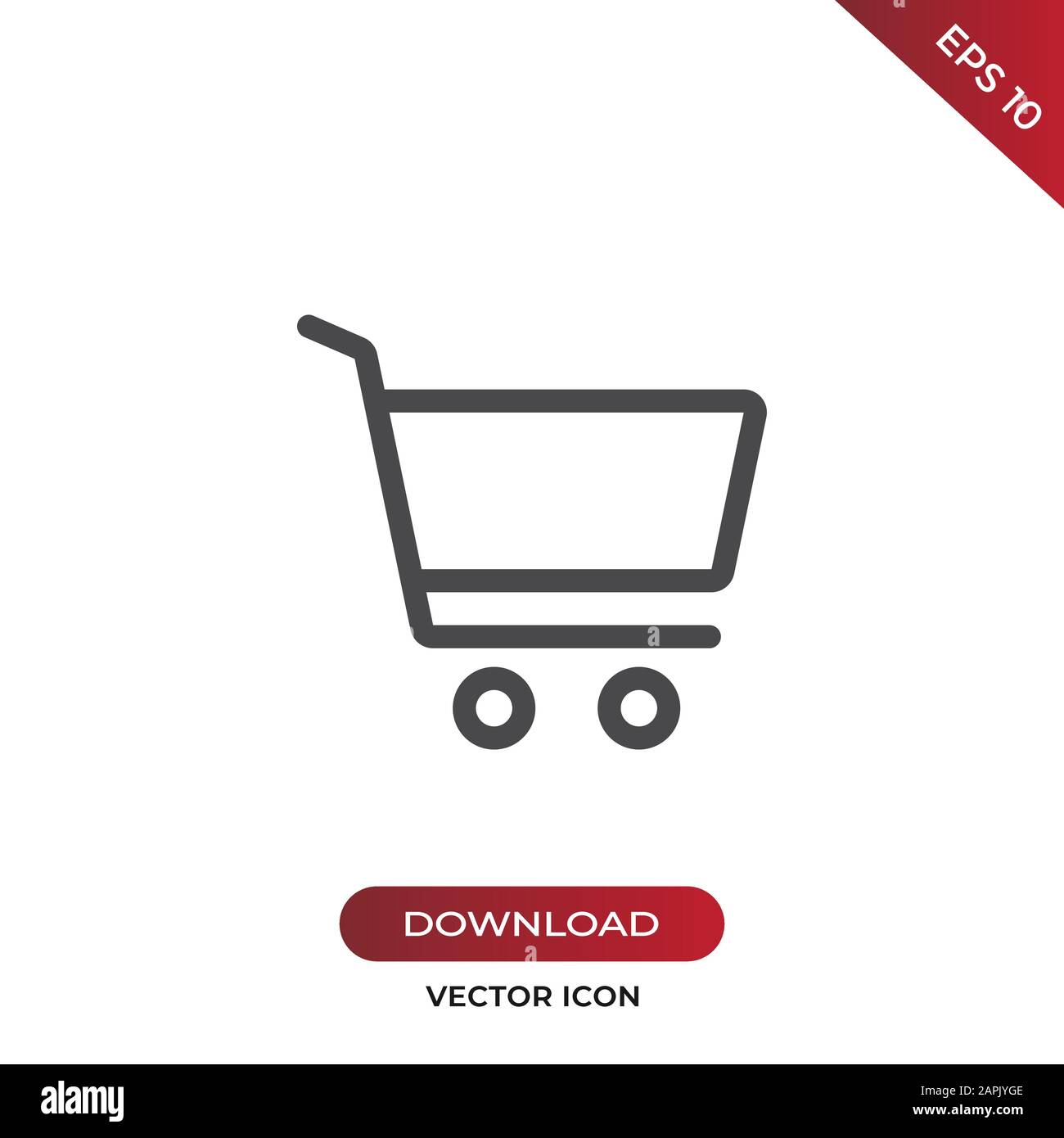Shopping cart icon vector. Simple shopping cart sign in modern design style  for web site and mobile app. EPS10 Stock Vector Image & Art - Alamy