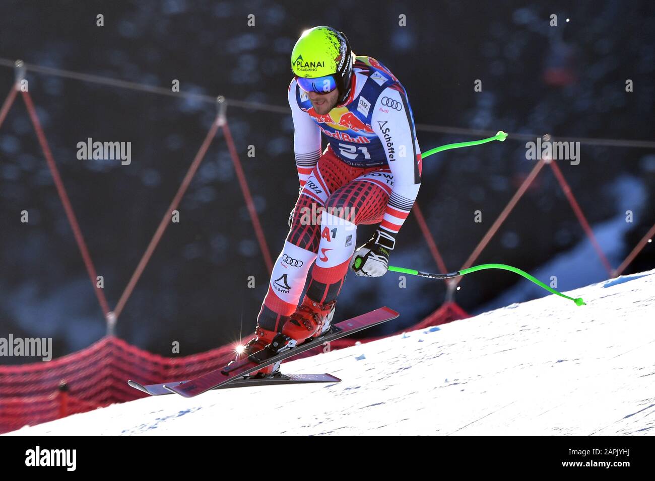 Daniel DANKLMAIER (AUT), action, alpine skiing, training, 80. Hahnenkamm race 2020, Kitzbuehel, Hahnenkamm, Streif, departure, January 23, 2020 | usage worldwide Stock Photo