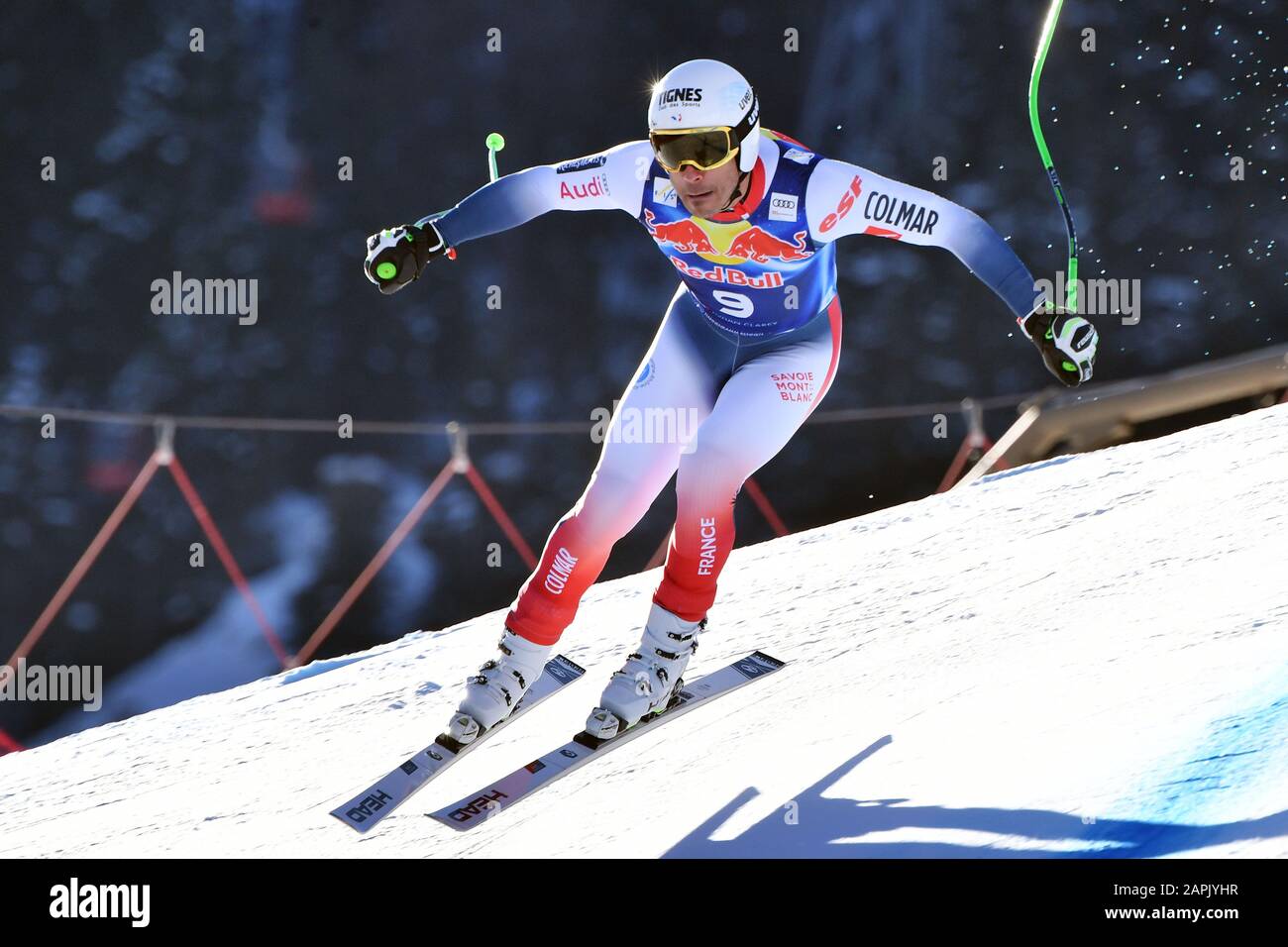 Johan CLAREY (FRA), action, alpine skiing, training, 80. Hahnenkamm race 2020, Kitzbuehel, Hahnenkamm, Streif, departure, January 23, 2020 | usage worldwide Stock Photo