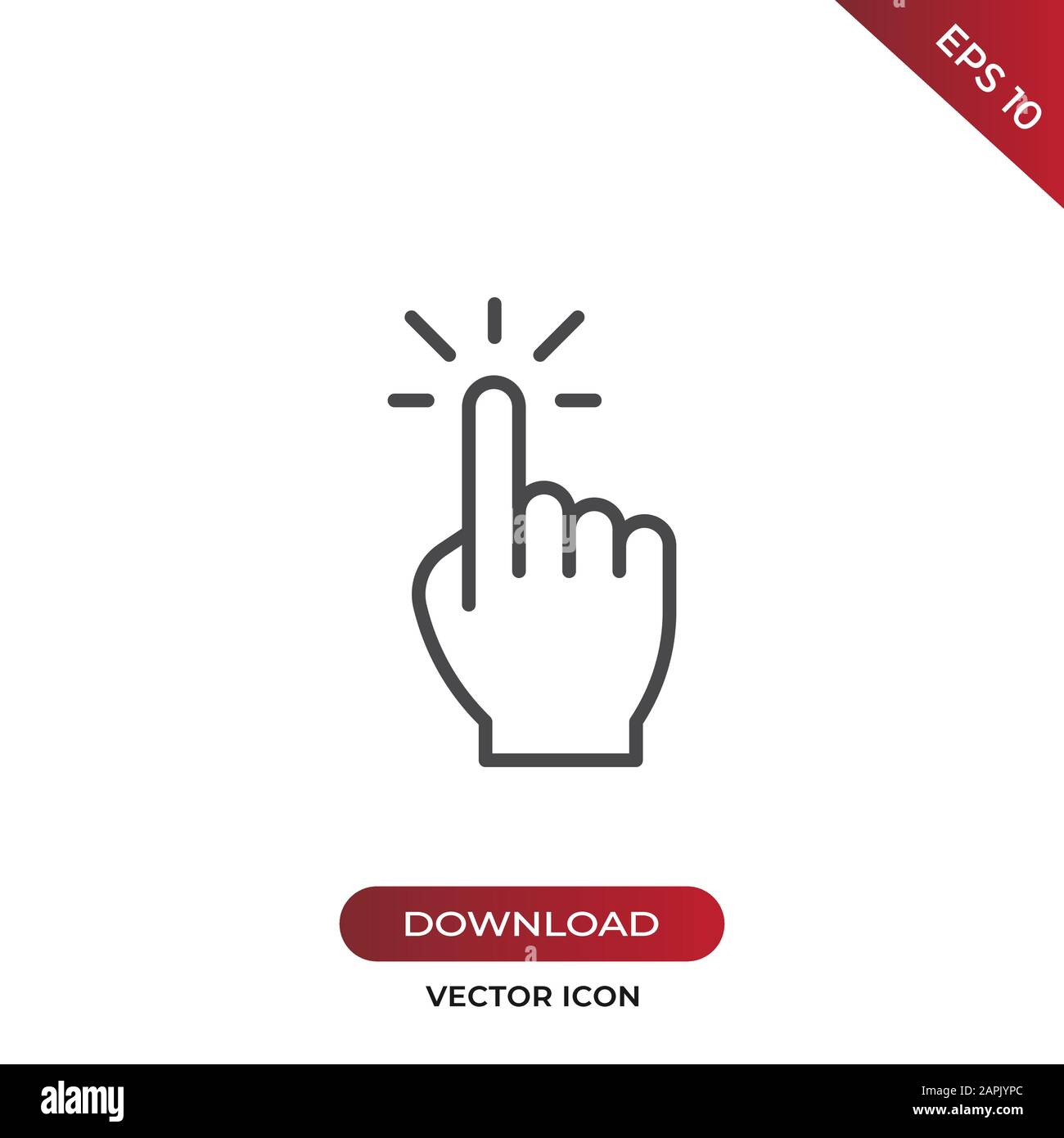 Hand clicking vector vectors hi-res stock photography and images - Alamy