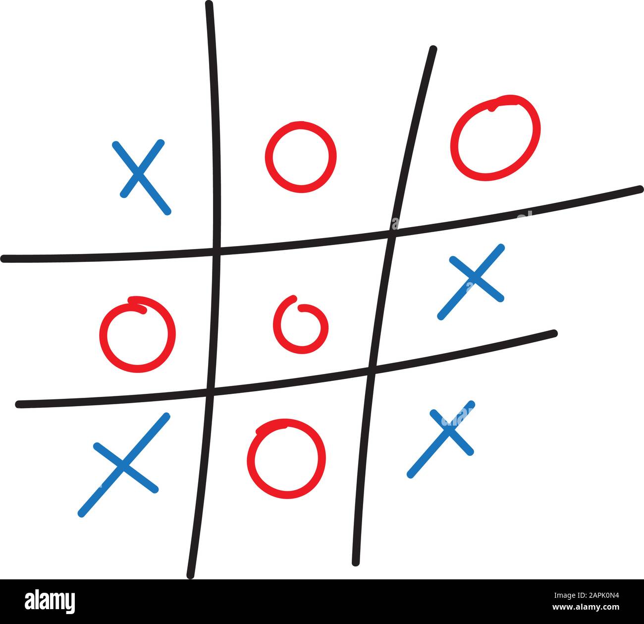 Tic tac toe game Cut Out Stock Images & Pictures - Alamy