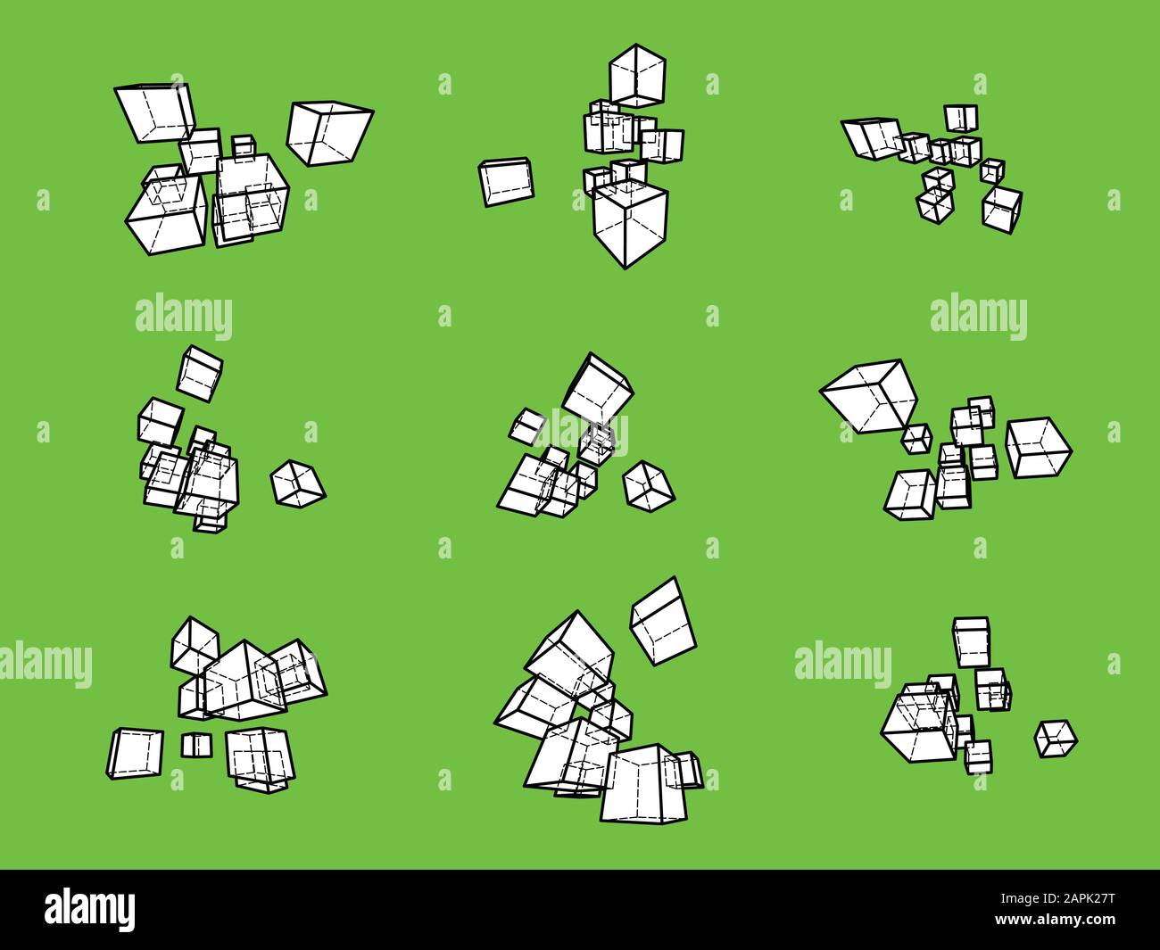 collection of abstract geometric design elements Stock Vector