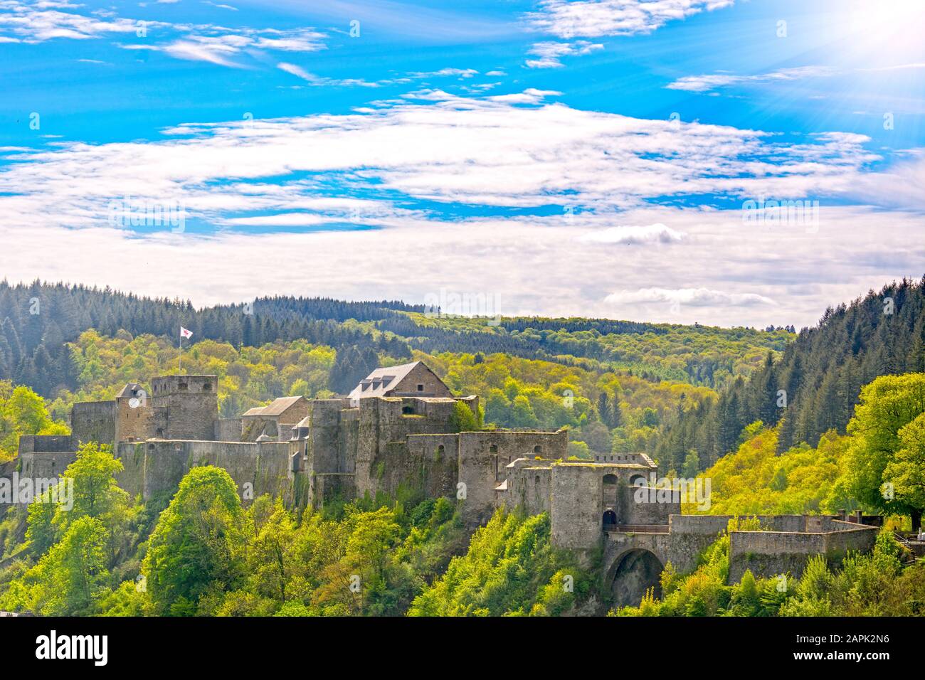 Bouillon medieval castle in Belgium Stock Photo Alamy