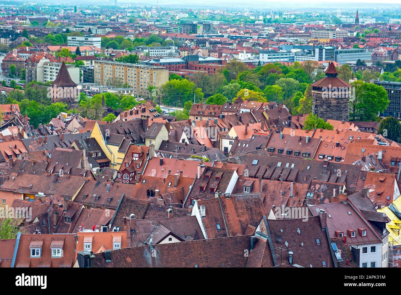 Nuremberg old town cityscape, Bavaria, Germany Stock Photo