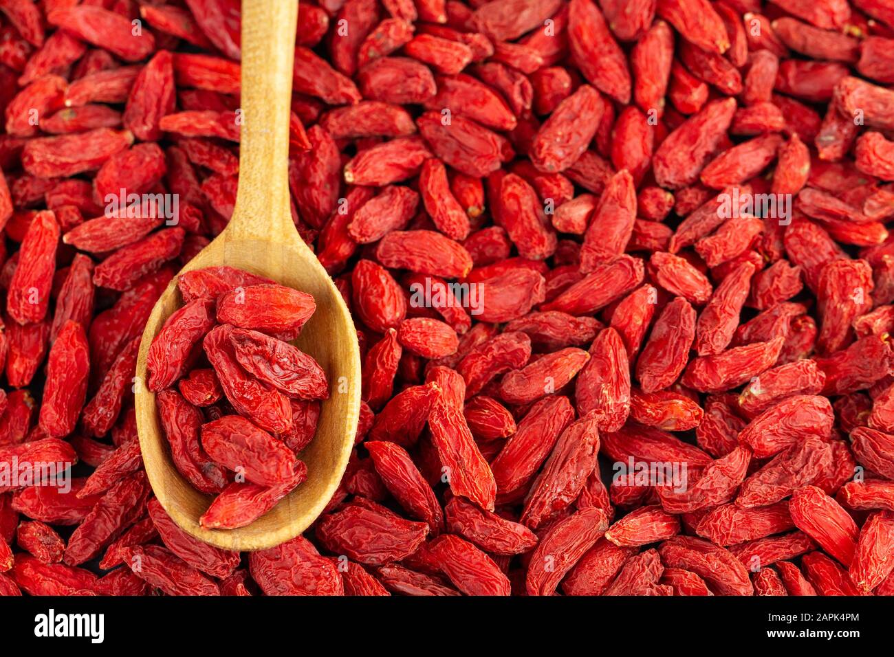 Red Goji Berries Natural Organic Background Stock Photo