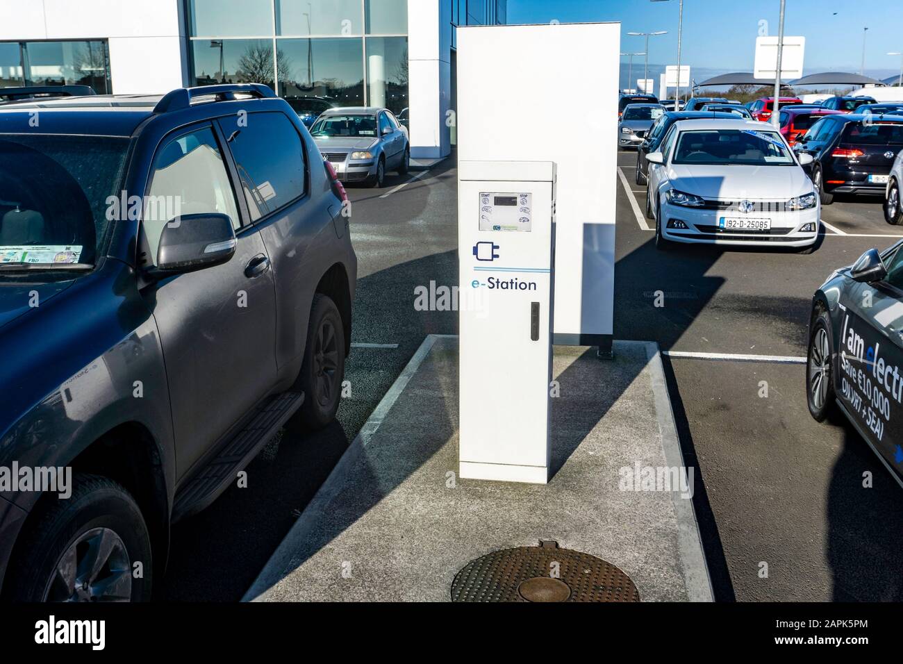 An E Station, electric vehicle charging station in the Liffey Valley