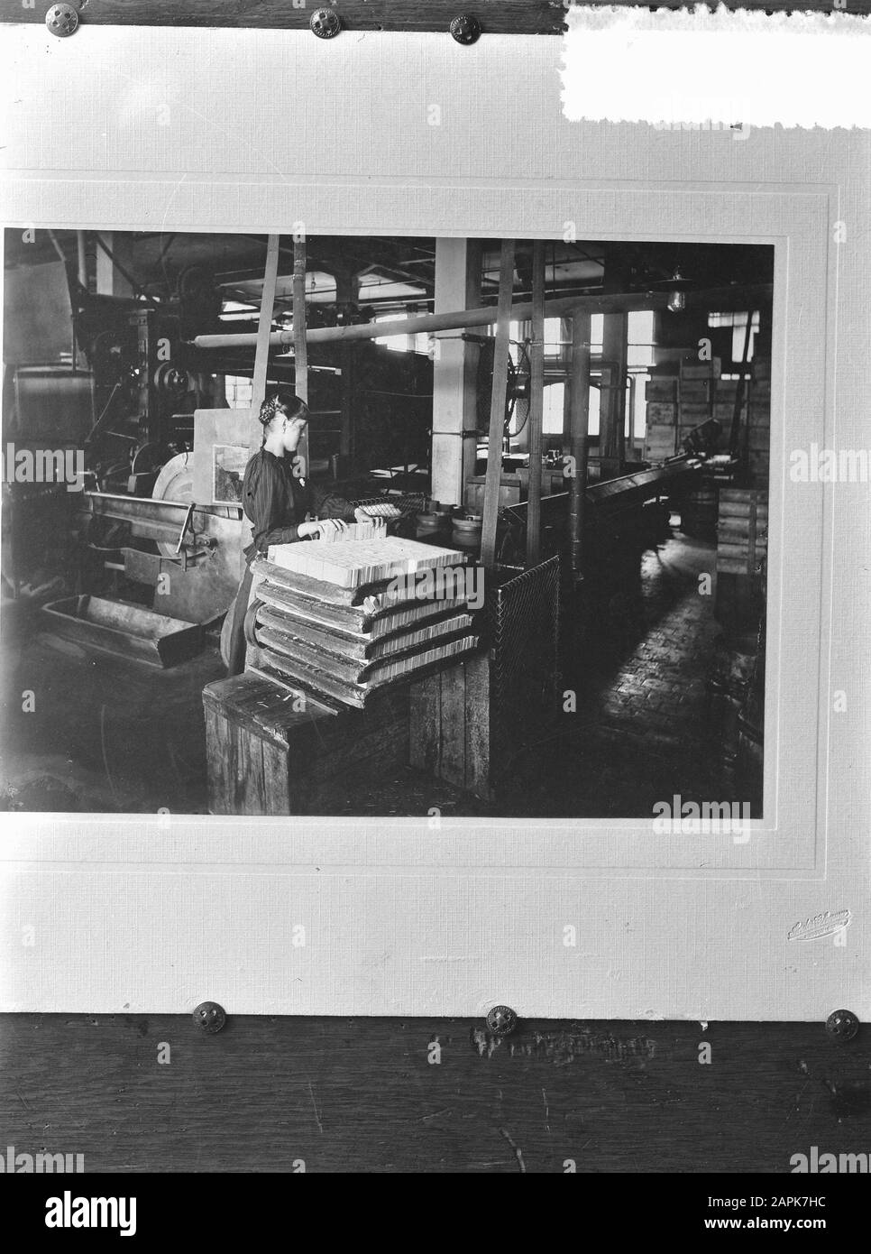 Ironing and finishing machine Black and White Stock Photos & Images - Alamy