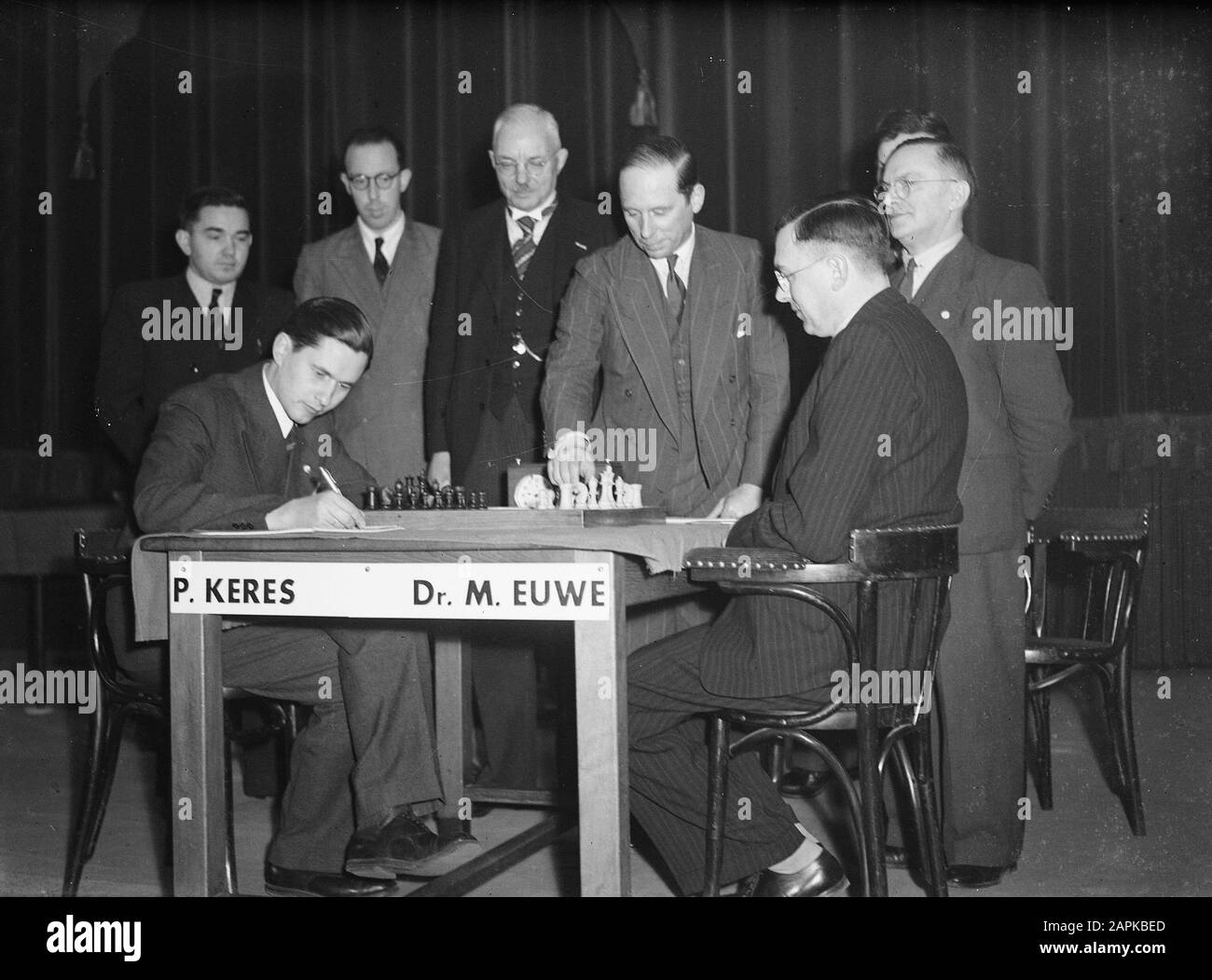 World championship chess in The Hague (1948). Keres vs. Euwe World
