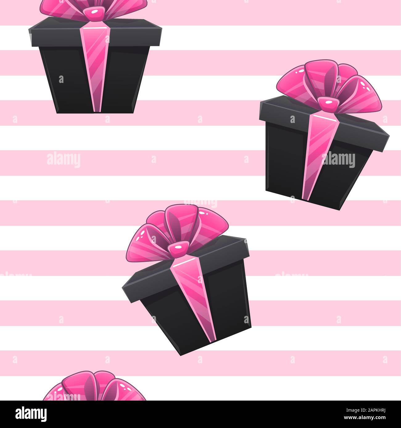 Gift box seamless pattern with presents boxes ribbon bow celebration ...