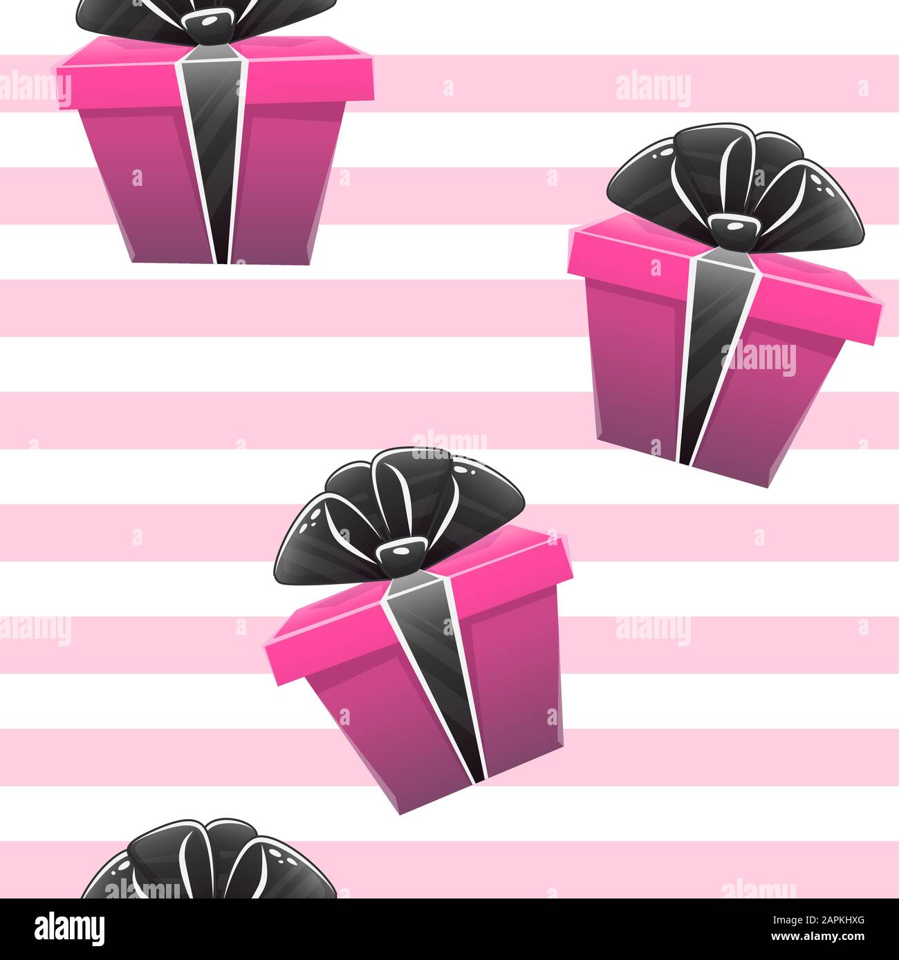 Gift box seamless pattern with presents boxes ribbon bow celebration ...