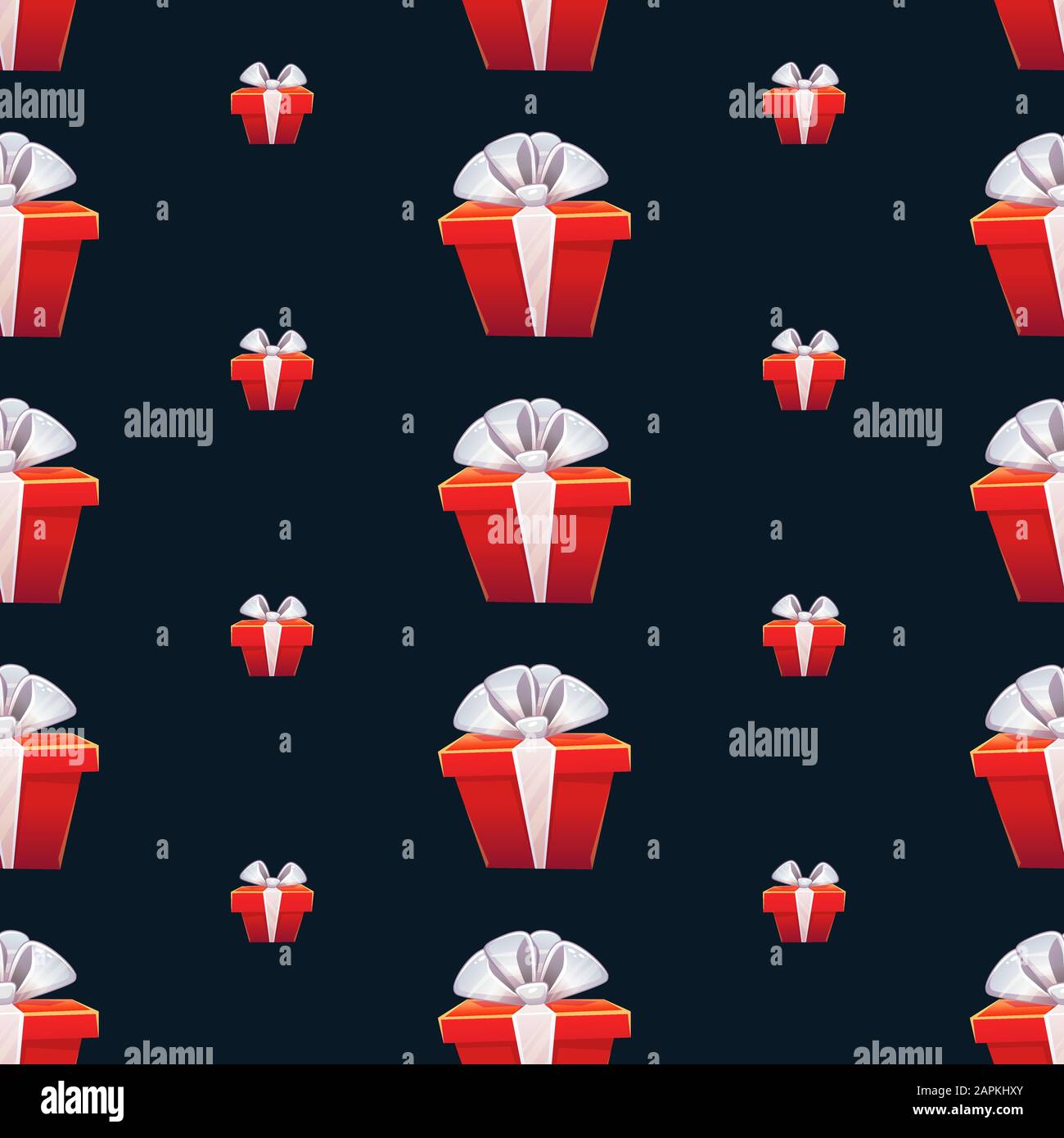 Gift box seamless pattern with presents boxes ribbon bow celebration ...