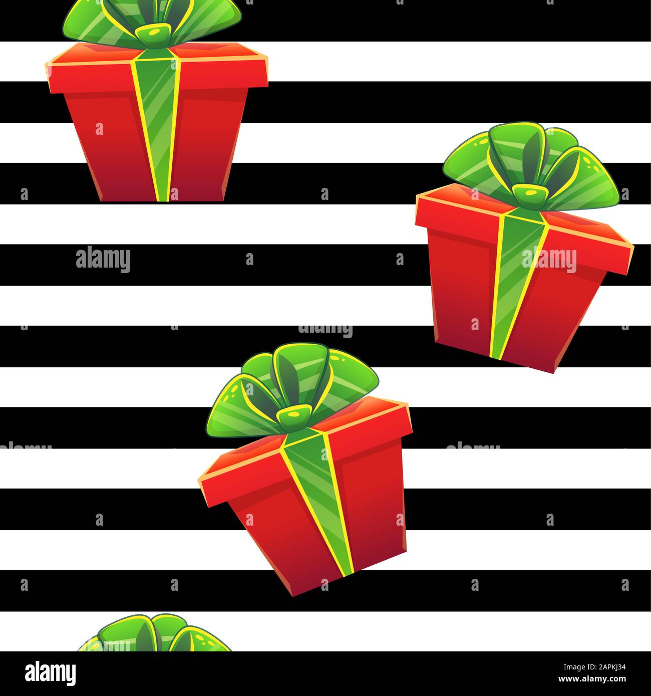 Gift box seamless pattern with presents boxes ribbon bow celebration ...