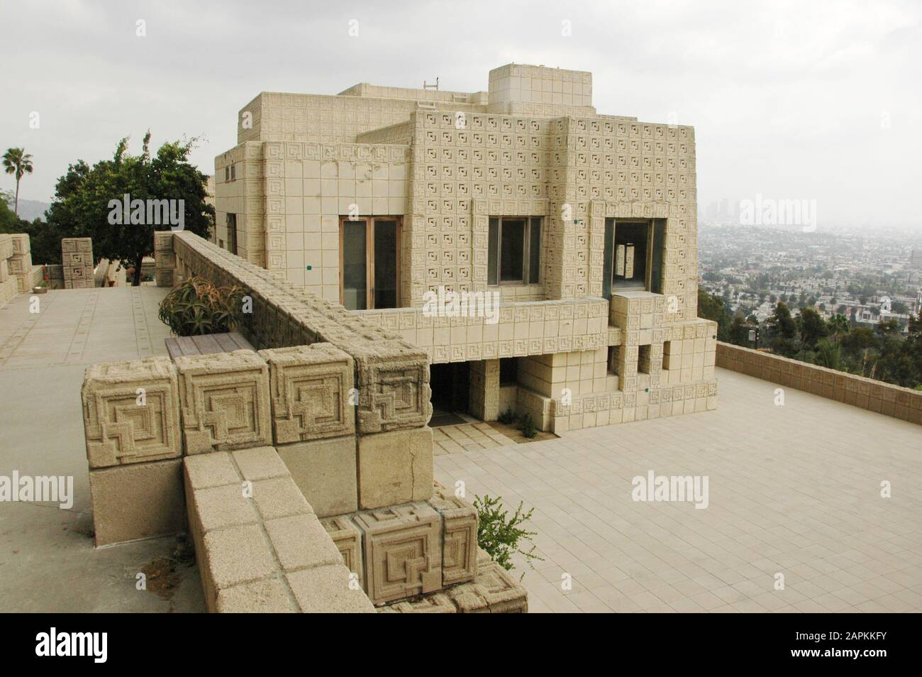Los Angeles, California, USA. 29th Mar, 2008. The Frank Lloyd Wright -  designed Ennis House in the Los Feliz area of Los Angeles, California has  sold for 8 million, a record price