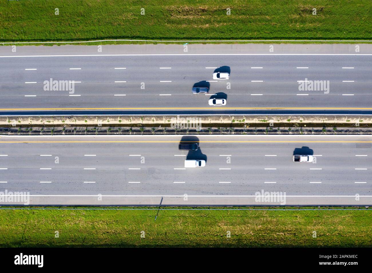 Arial view of Modern transportation with Expressway Road highway Top view.  Important infrastructure Stock Photo - Alamy