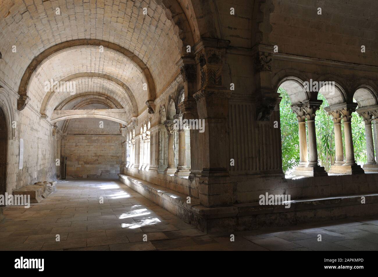 religious monument. spiritual retreat and reflection in the abbey, France Stock Photo