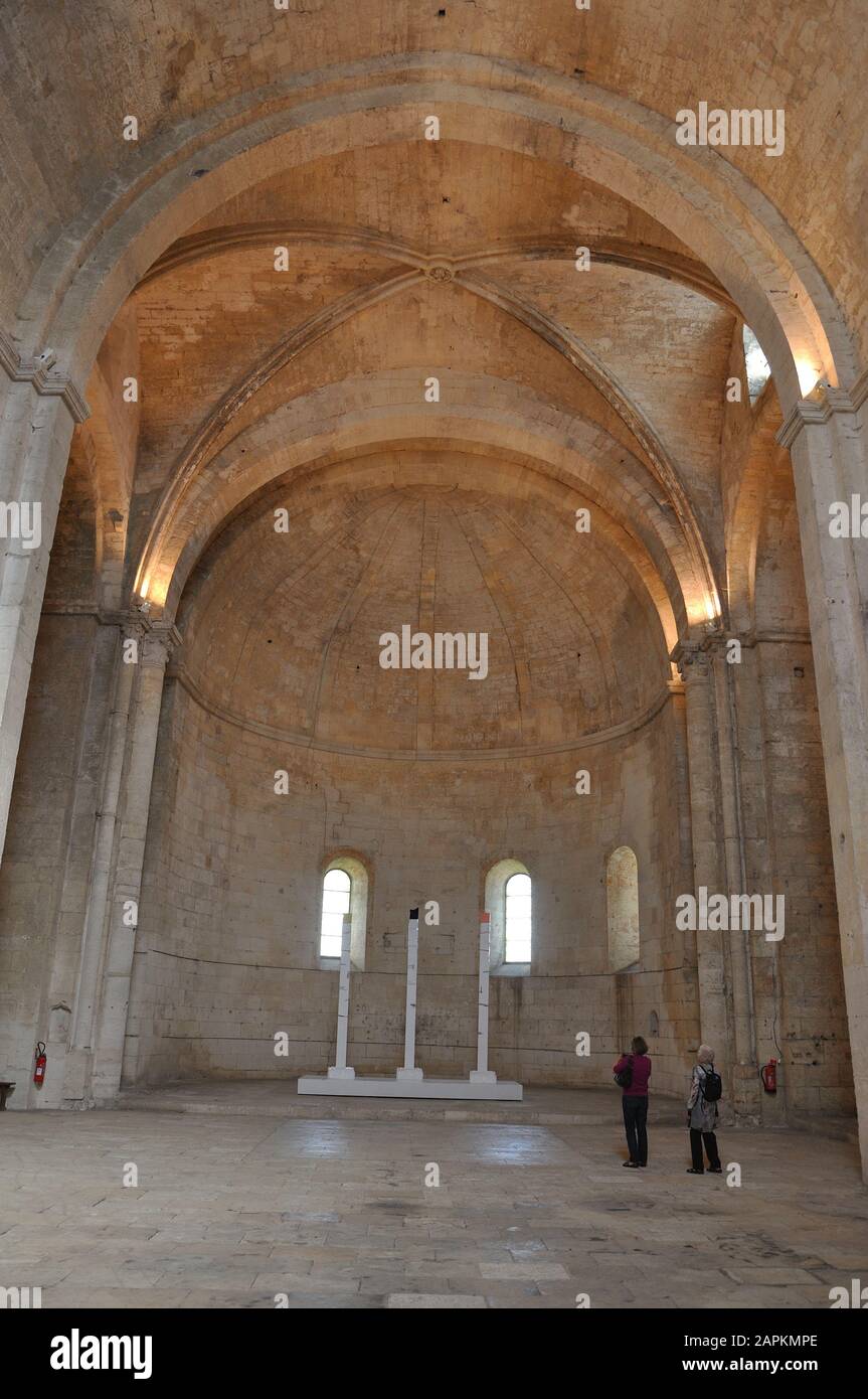 religious monument. spiritual retreat and reflection in the abbey, France Stock Photo