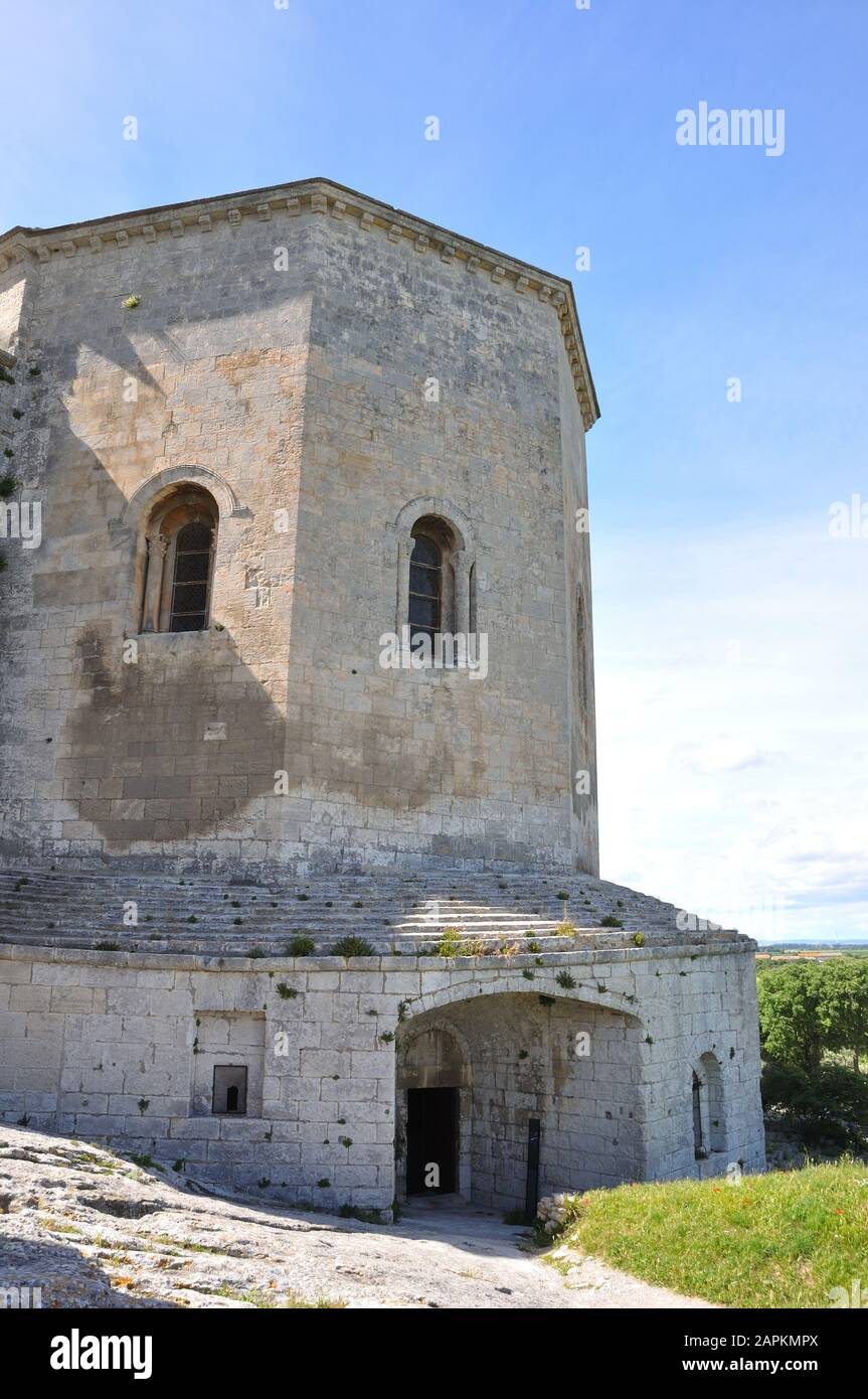 religious monument. spiritual retreat and reflection in the abbey, France Stock Photo