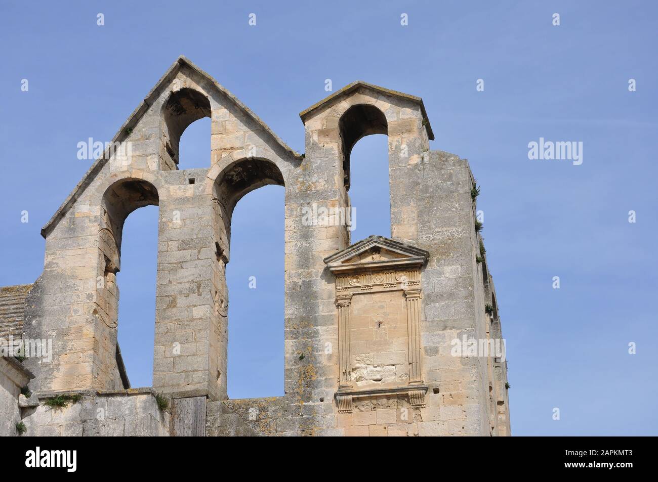 religious monument. spiritual retreat and reflection in the abbey, France Stock Photo