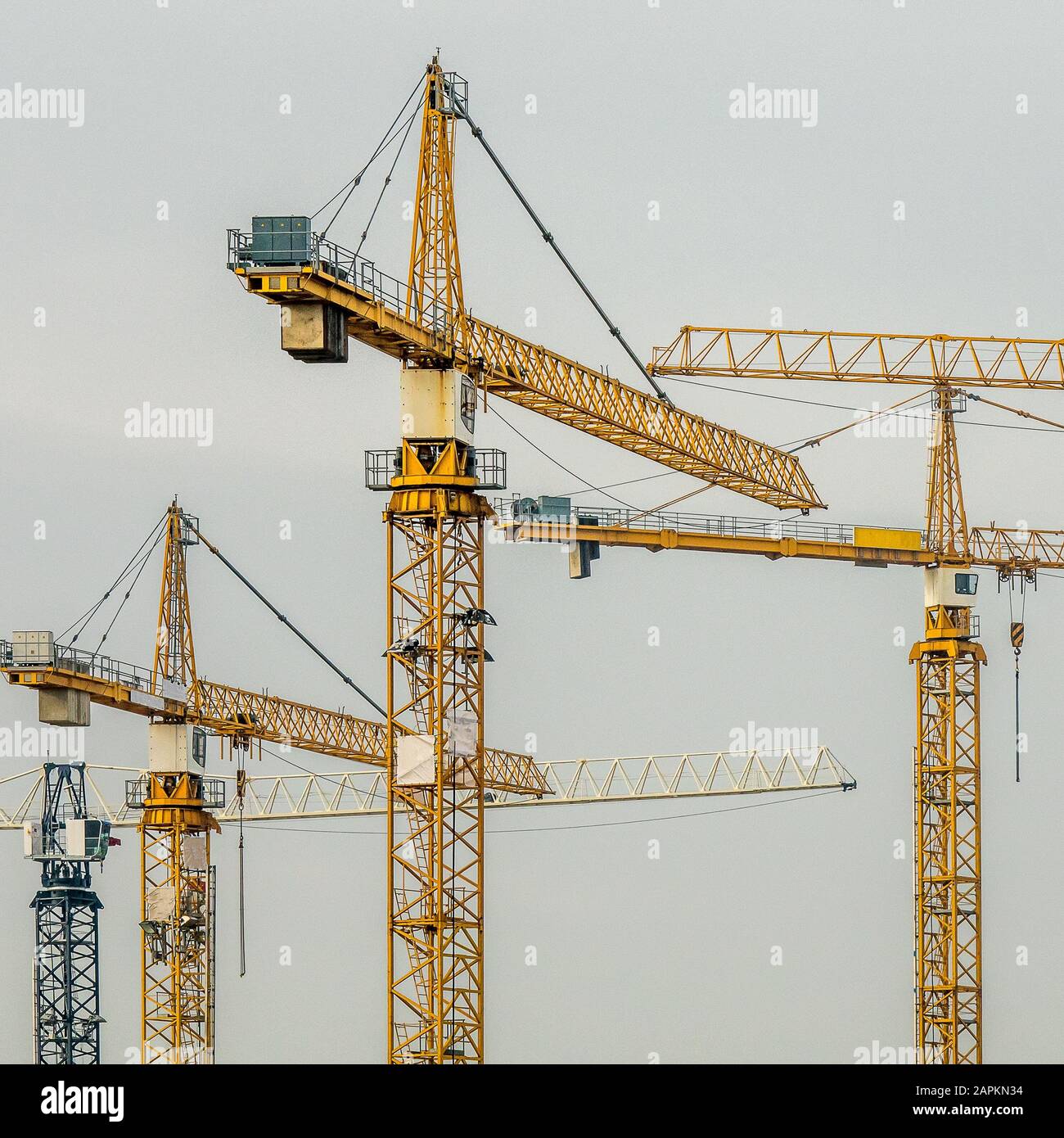 Tall cranes constructions hi-res stock photography and images - Alamy