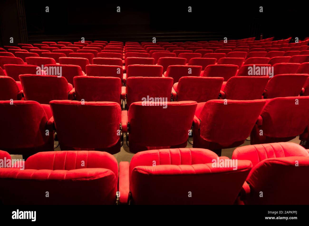 red theater seats Stock Photo