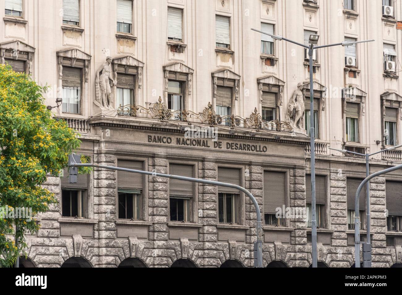 Beautiful view to old historic architecture building in central Buenos Aires, Argentina Stock Photo