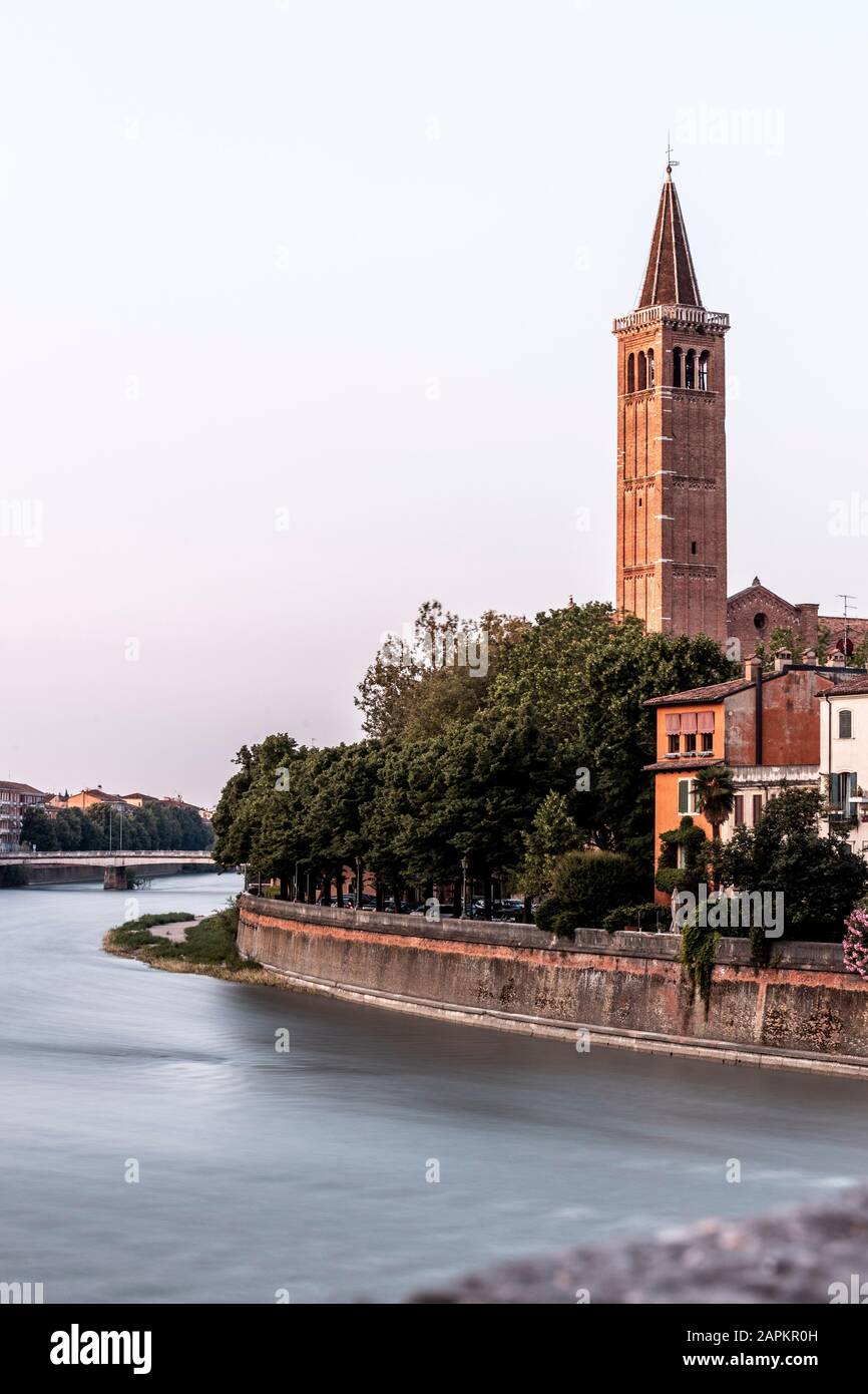 Italy, Veneto, Verona and Adige river Stock Photo - Alamy