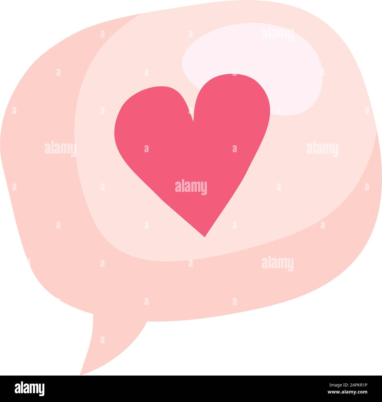 cute heart in speech bubble isolated icon Stock Vector Image & Art - Alamy