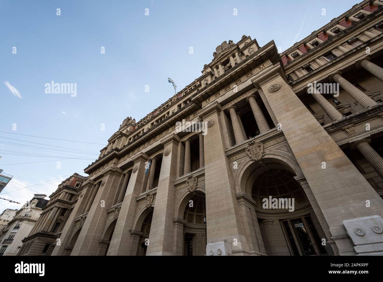 Beautiful view to old historic building of Supreme Court in Buenos Aires, Argentina Stock Photo