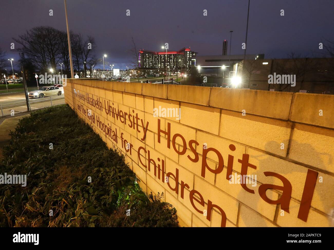 Queen Elizabeth University Hospital in Glasgow. PA Photo. Picture date Thursday January 23